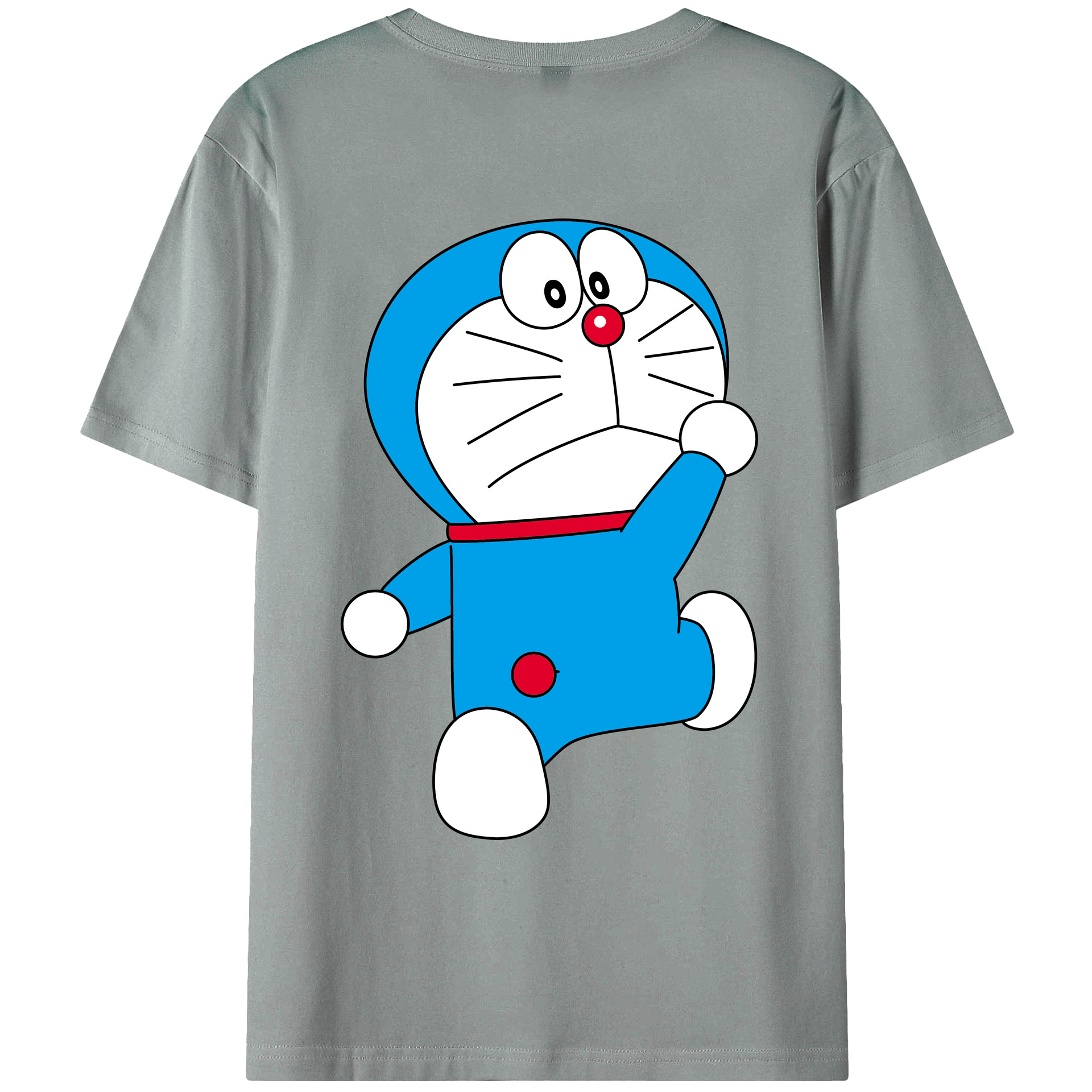 （画像用） ドラえもん Doraemon 綿100％ メンズ半袖Tシャツ（バックプリント） 通気性